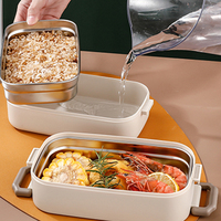 Boîte à lunch en acier inoxydable 304, simple/double/triple couche, isolation thermique, boîte à lunch portable