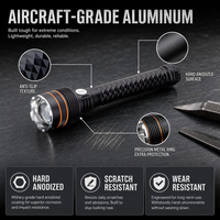 Lampe torche LED haute puissance 3000LM ultra-lumineuse, portée de 10500 pieds, torche tactique avec zoom télescopique, projecteur rechargeable