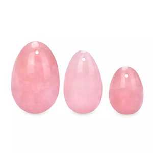 Esfera de Cuarzo Rosa Pulido en Forma de Huevo para Masajes y Decoración - Product Image 3