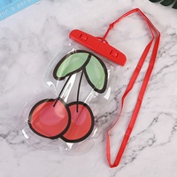 Étui de protection étanche en PVC pour téléphone portable, motif dessin animé, avec airbag flottant et écran tactile, pour la natation, les sources chaudes et la plongée, avec cordon de cou