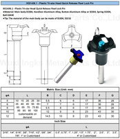 Acier inoxydable 304, 5 mm, 6 mm, 8 mm, finition lisse, bouton poussoir à ressort, goupille à dégagement rapide pour ligne d'automatisation industrielle