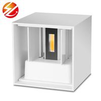 Lampe Murale LED Bidirectionnelle Étanche IP65 Cube 12W en Aluminium, Décorative et Orientable, pour Jardin et Porche