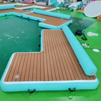Plateforme flottante gonflable carrée Drop Stitch pour fêtes, île de loisirs estivale, idéale pour les vacances