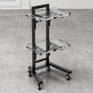 2026 NEW Internet Celebrity Barber Shop Trolley Salon <b>Tool</b> <b>Cart</b> Haircut Foldable Customizable Adjustable Special Perm Dye - Product Image 2