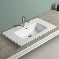 Wastafel dan Meja Wastafel Kamar Mandi Pabrik Modern, Kabinet Keramik untuk Wastafel