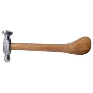Marteau de polissage pour bijoux en fer avec tête en laiton et nylon, modèle 431C, dôme 25 mm, pour usage DIY - Product Image 1