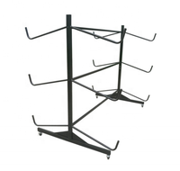 Support de présentation autoportant pour planches de surf OEM, présentoir métallique multicouche mobile pour planches de paddle avec roulettes