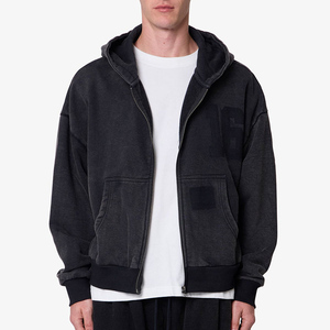 ผู้ผลิต <span class=keywords><strong>OEM</strong></span> เสื้อฮู้ดดี้สไตล์วินเทจ ลุคทำเก่า ซักแบบวินเทจ เสื้อคลุมสไตล์วินเทจ ซิปด้านหลัง - Product Image 1