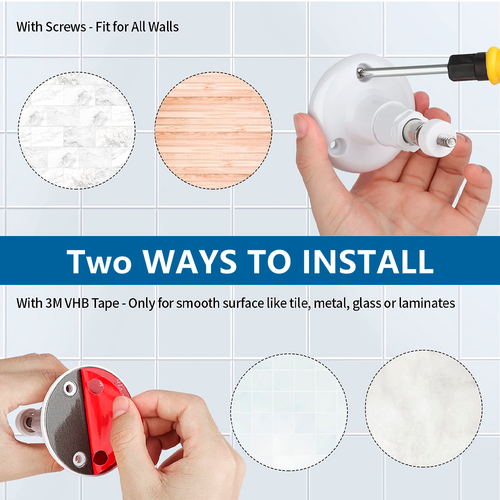 2-Pack Security Camera Wall Mount For Ring Cameras - 360?? Adjustable Outdoor/Indoor Bracket