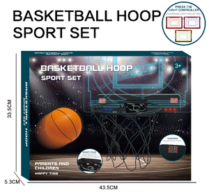 Panier de basket mural LED double avec son et score, pour enfants, jeu de basket compétitif d'intérieur - Product Image 1