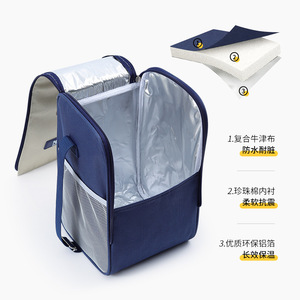 Bolsa de almuerzo aislada, tela Oxford, forro de aluminio, portátil, para el trabajo y la escuela - Product Image 3