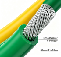 Cable de Silicona AGR, Cable de Goma de Silicona Resistente a Altas Temperaturas 200C