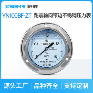 เกจวัดแรงดันสแตนเลสซูโจวซวนเซิง ขนาด 100 มม. 0-1.6Mpa แบบติดตั้งแกน ทนแรงกระแทก พร้อมเกลียวเชื่อมต่อ - Product Image 4