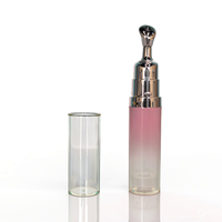 Flacon de crème pour les yeux sous vide à pression 10ml 15ml, flacon d'essence sous vide en acrylique avec tête applicatrice pour crème à lèvres