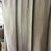 Rideau de douche à rayures vertes 72*72 pouces Rideau de douche personnalisé Rideau de douche en tissu de coton Texture de <span class=keywords><strong>lin</strong></span> - Product Image 2