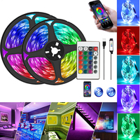 Bande LED 5V 30 LED/M pour USB, contrôlée par application, RGB, cuivre, découpable, SMD 5050, IP65, pour la décoration