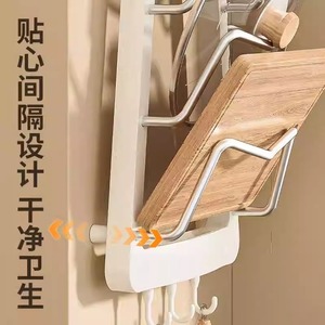 Jinxian Multi Layer Pot Lid Rack Wall Mounted With Hooks And Cutting Board <b>Storage</b> For <b>Kitchen</b> Organization Easy Cleaning - Product Image 2