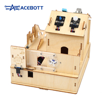 Kit de démarrage ACEBOTT Microbit Smart Home IoT pour l'apprentissage du codage éducatif, maison en bois DIY, kit d'apprentissage de la télécommande pour Arduino