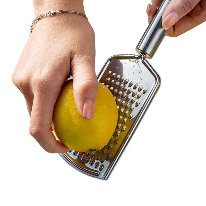 Ralladores de cocina para parmesano, rallador duradero de acero inoxidable para alimentos, rallador de limón con mango, rallador de queso de mano