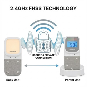 Moniteur audio pour bébé en gros, OEM/ODM, directement de l'usine, avec veilleuse, berceuses et interphone bidirectionnel - Product Image 4