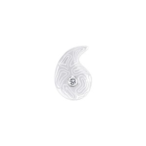 925 Silver Stud Earrings With Zircon Bezel Setting Geometric Texture Party Fashion Jewelry - Product Image 5