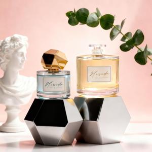 ขวดน้ำหอมแก้วสีทองทรงกลมใสหรูหราขนาด30มล. 50มล. 100มล. ขวดน้ำหอมสเปรย์เปล่าพร้อมกล่องบรรจุภัณฑ์ดีไซน์แบบกำหนดเอง - Product Image 6