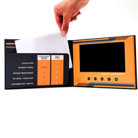 Carte de visite Carte de vœux vidéo à écran LCD Garantie 1 an en papier durable Cadeau d'affaires
