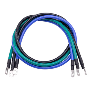 5Awg <b>Battery</b> Wire Harness 16mm Silicone Insulated Pure Copper Conductor 600V Ev <b>Battery</b> Interconnect With Ring <b>Terminals</b> - Product Image 5