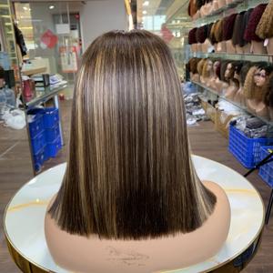 Pelucas de Cabello Humano Corto Estilo Bob, Color Piano, Liso Extremo, Cierre de Encaje 5x5, Súper Doble Trama - Product Image 3