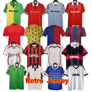 Jersey jersey antik Bayern Tarot Dortmund almoia Villa retro Jersey Vintage munchs jersey sepak bola Milan klasik Retro