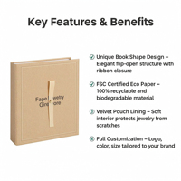 Boîte cadeau en papier kraft écologique personnalisable de haute qualité, portable, biodégradable, fabriquée à partir de matériaux recyclés, boîte à jouets