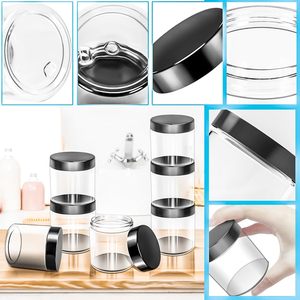 Tarro de Plástico PET Biodegradable de Alta Calidad con Tapa de Aluminio, Gran Capacidad: 50ml, 60ml, 80ml, 100ml, 200ml, 250ml, 500ml - Product Image 3