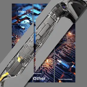 Occhiali Intelligenti AI con <span class=keywords><strong>Fotocamera</strong></span> 800W, Registrazione Video 1080p, Riconoscimento Foto e Traduzione Simultanea per Musica e Telefono - Product Image 4