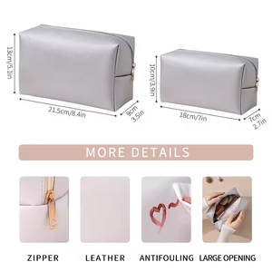 Borse Cosmetiche in Pelle PU Personalizzabili con Logo, Portatili e Alla Moda per Trucchi e Articoli da Toeletta per Donne - Product Image 4