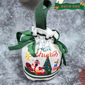 Petite pochette de Noël en toile de coton écologique recyclable avec logo personnalisé - Product Image 3