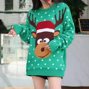 TIXOM Custom Front Long Casual Winter <strong>Family</strong> Knitted Ugly Sweater for Women Girls Holiday <strong>Christmas</strong> Pullover <strong>Jumper</strong> Free Cartoon - Product Image 4