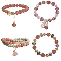 Nouveau Bracelet Femme Ethnique Perlé en Pierre Naturelle 2025 – Vente Chaude en Gros, Simple et Tendance, Cadeau d'Anniversaire Idéal