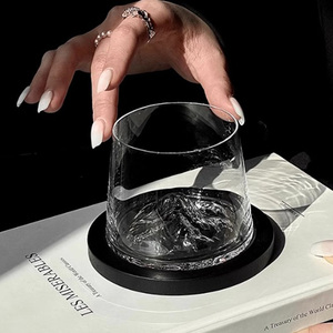 Tasse à eau de montage d'observation à la mode avec sous-verre rond 3D Snow Fuji Base Mountain Whisky Glass - Product Image 6