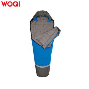 Sac de couchage Woqi Mummy 3 saisons bleu paon léger respirant en nylon pour adulte, longueur standard, randonnée, camping - Product Image 1
