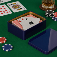 Boîte en métal personnalisée rectangulaire pour cartes, avec couvercle sécurisé, pour emballage de jeux de tarot, cadeaux mystiques et faveurs d'événements