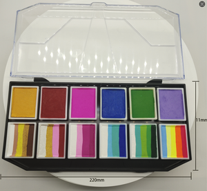 Paleta de pintura facial profesional de 12 colores brillantes, suministros de pintura corporal a base de agua <span class=keywords><strong>para</strong></span> niños, <span class=keywords><strong>Halloween</strong></span> - Product Image 6
