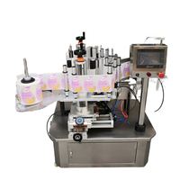 Machine d'étiquetage automatique à grande vitesse pour bouteilles plates carrées, entièrement automatique, à double face, avec adhésif