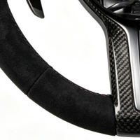 Volant en daim noir avec garniture en fibre de carbone et logo CS creux pour BMW 320 525 F10 F20 F30 F15 F25 F07 F01 F82 M3 M4 M5 M6
