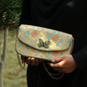 Nuova Borsa a Tracolla in Stile Cinese Imitazione Broccato Song, Borsa Retrò in Tessuto con Chiusura a Farfalla - Product Image 4