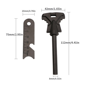 Ccicc FS-024 Meilleure <span class=keywords><strong>vente</strong></span> recommandée : Allume-feu de survie Flintstone, tige de ferrocerium et de magnésium 7,2 cm x 8 mm, étanche - Product Image 3