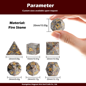 Jingyuan tùy chỉnh DND xúc xắc đặt D20 ngọn lửa <span class=keywords><strong>RPG</strong></span> ngục tối & rồng bảng trò chơi tùy chỉnh DND xúc xắc đặt 7 cái/bộ - Product Image 3