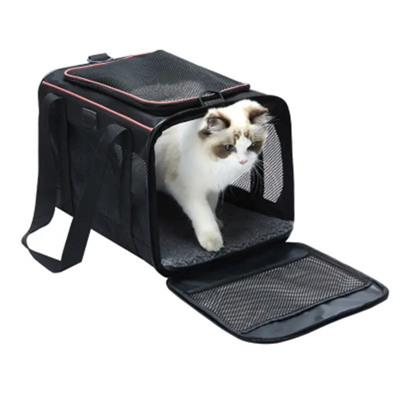 Pet öğeleri toptan özel moda katlanabilir evcil hayvan taşıyıcı torba taşınabilir açık seyahat köpek taşıyıcı