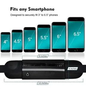 Ceinture de sport imperméable Oxford légère avec logo personnalisé sac banane pour <span class=keywords><strong>téléphone</strong></span> portable sac banane multifonction pochette de ceinture - Product Image 5