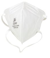 Masque facial de protection jetable FFP2, masque facial plié 5 plis avec certification CE