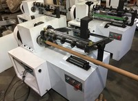 Machine de découpe rotative à 6 lames haute vitesse Sunrise SR-500 pour tubes en papier, contrôlée par PLC Schneider, longueur réglable 200-2000 mm, moteur